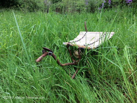 insecte phasme géant sculpture musicale pour jardin ludique merveilleux et thérapeutique